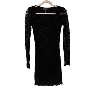 Hale Bob Lace Long Sleeve Bodycon Mini Dress Size XS